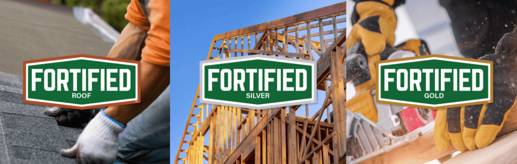 Three types of fortified home and roof solutions.