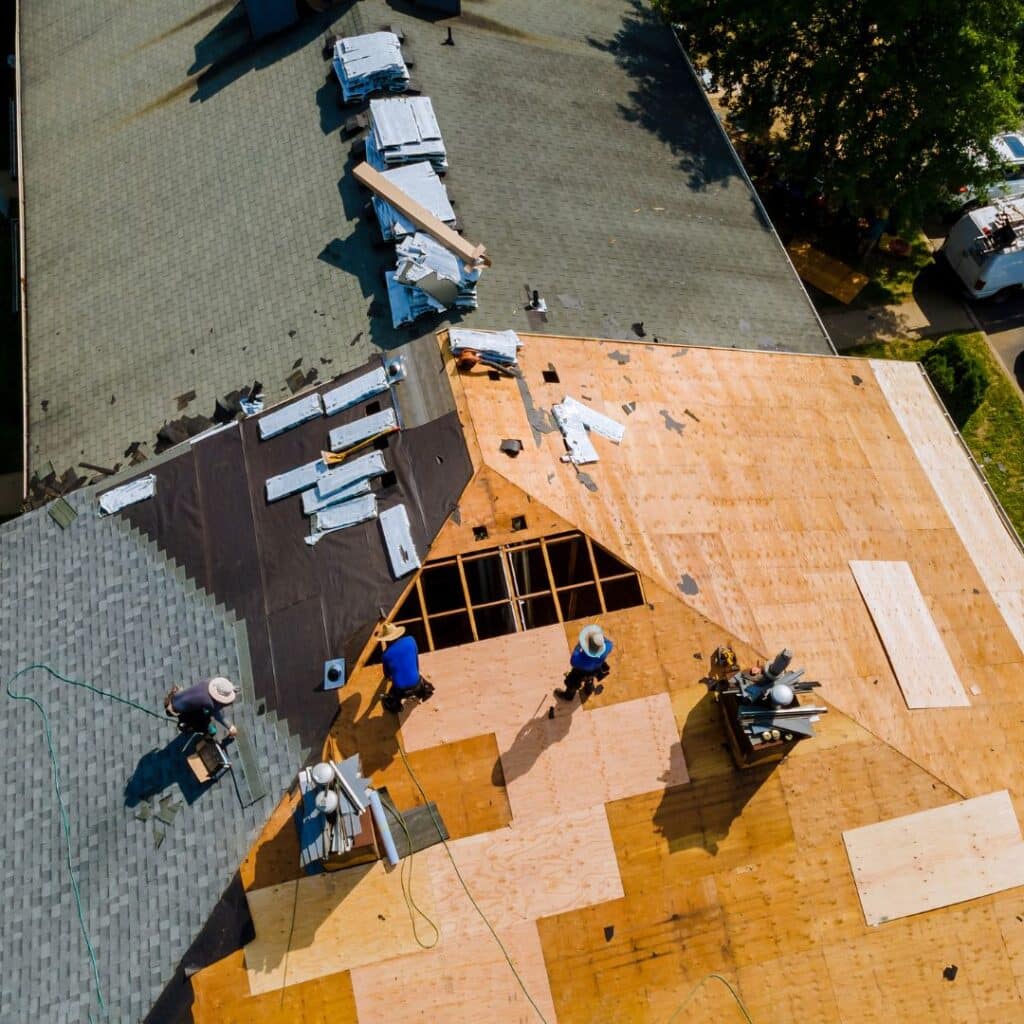 FORTIFIED Roof upgrade in progress, using optimal shingles