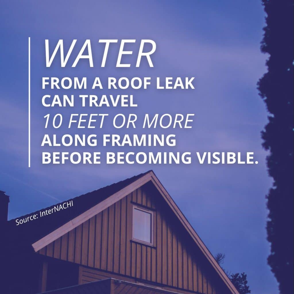 one reason roof leak signs can be sneaky